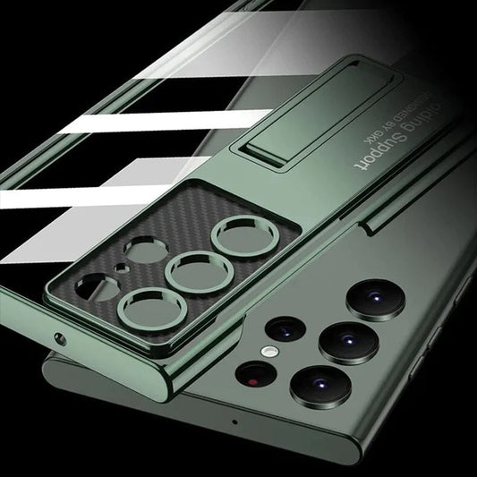 Galaxy S Series - Anti-Yellowing Transparent Kickstand Protective Case