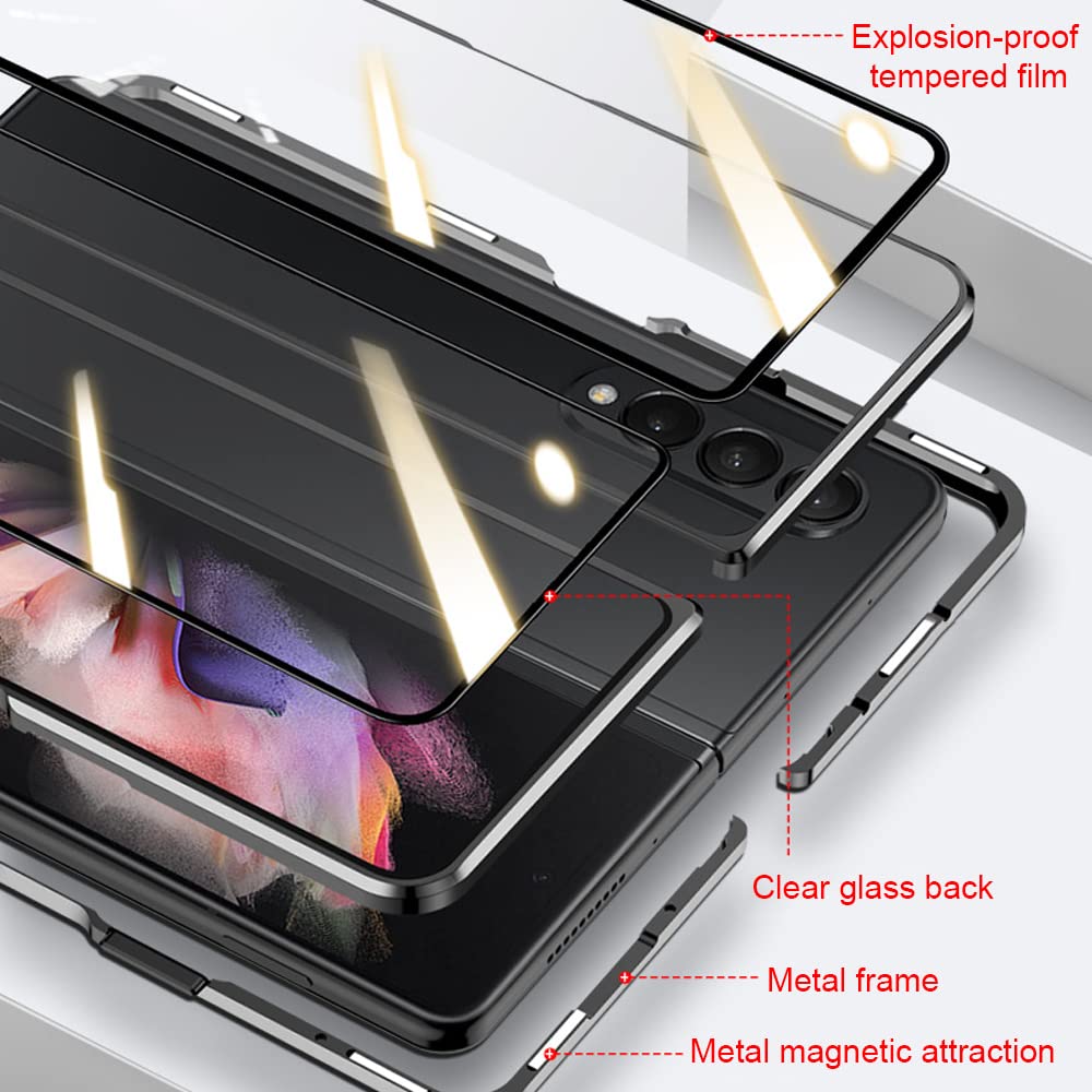 Galaxy Z Fold5 - Double Sided Magnetic Metal Frame Case