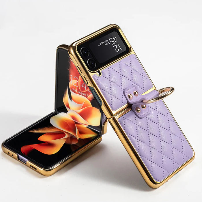 Galaxy Z Flip Series - Luxury Leather Case