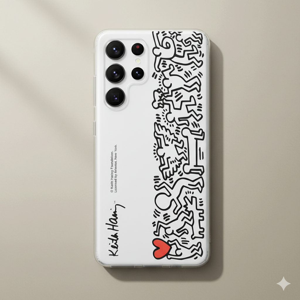 Galaxy S Series - Keith Haring Print Glass Case
