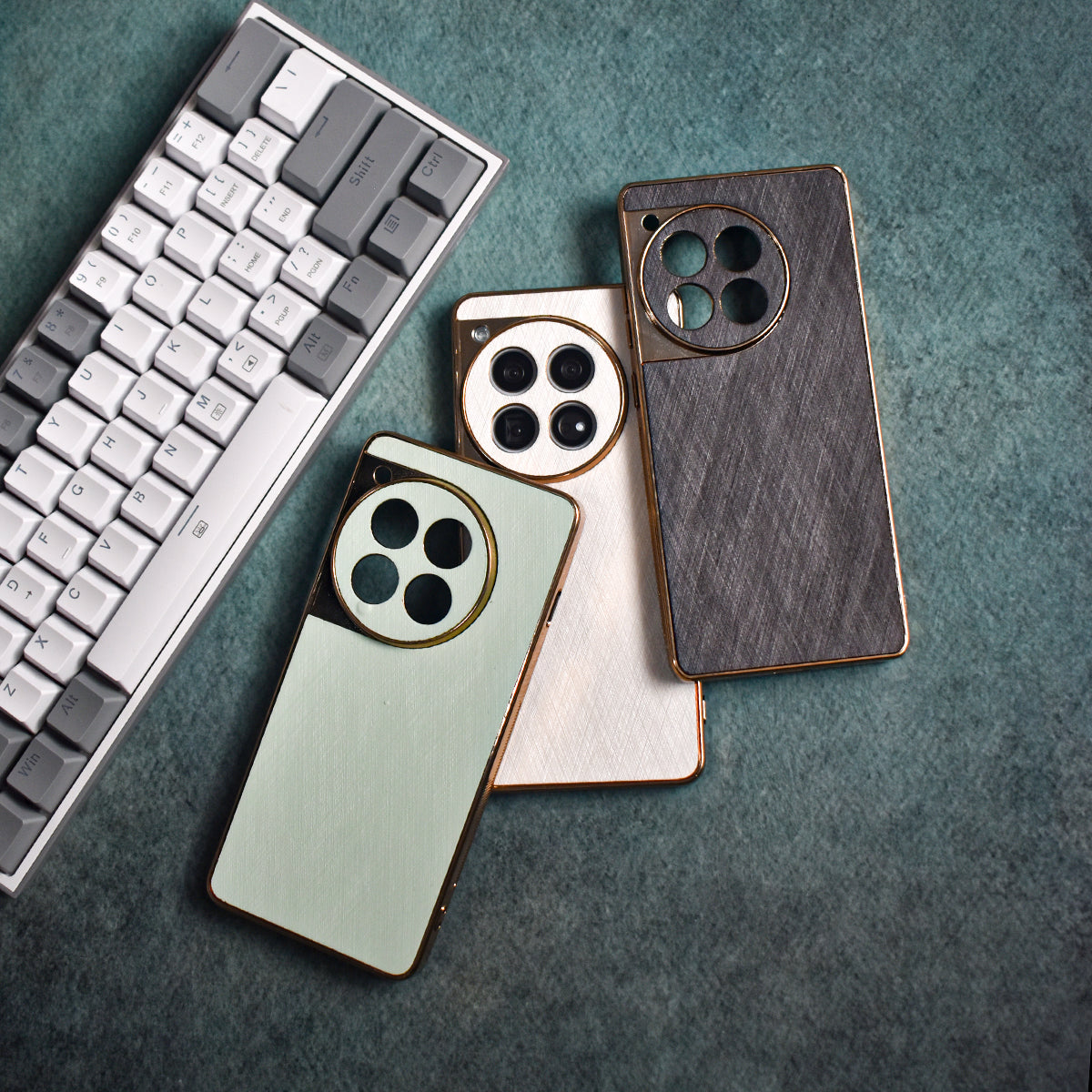 Golden Edge Bamboo Texture Case