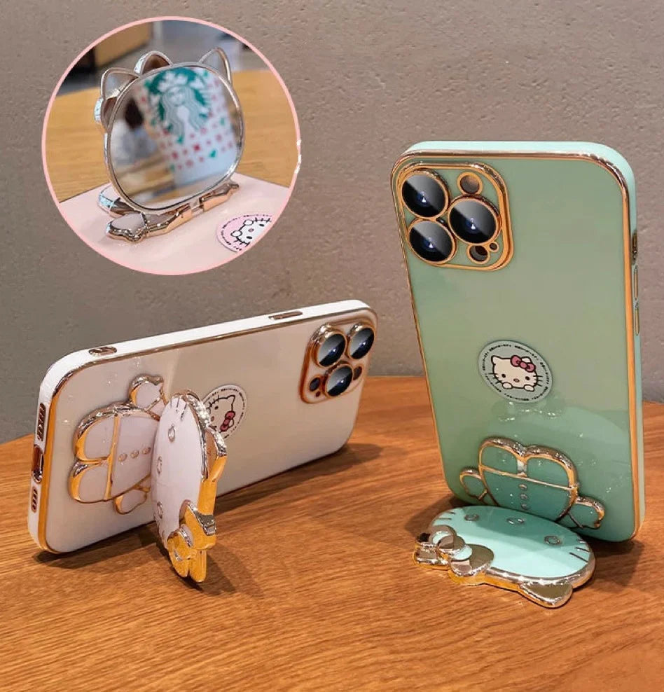 Mirror Kitty Stand Case
