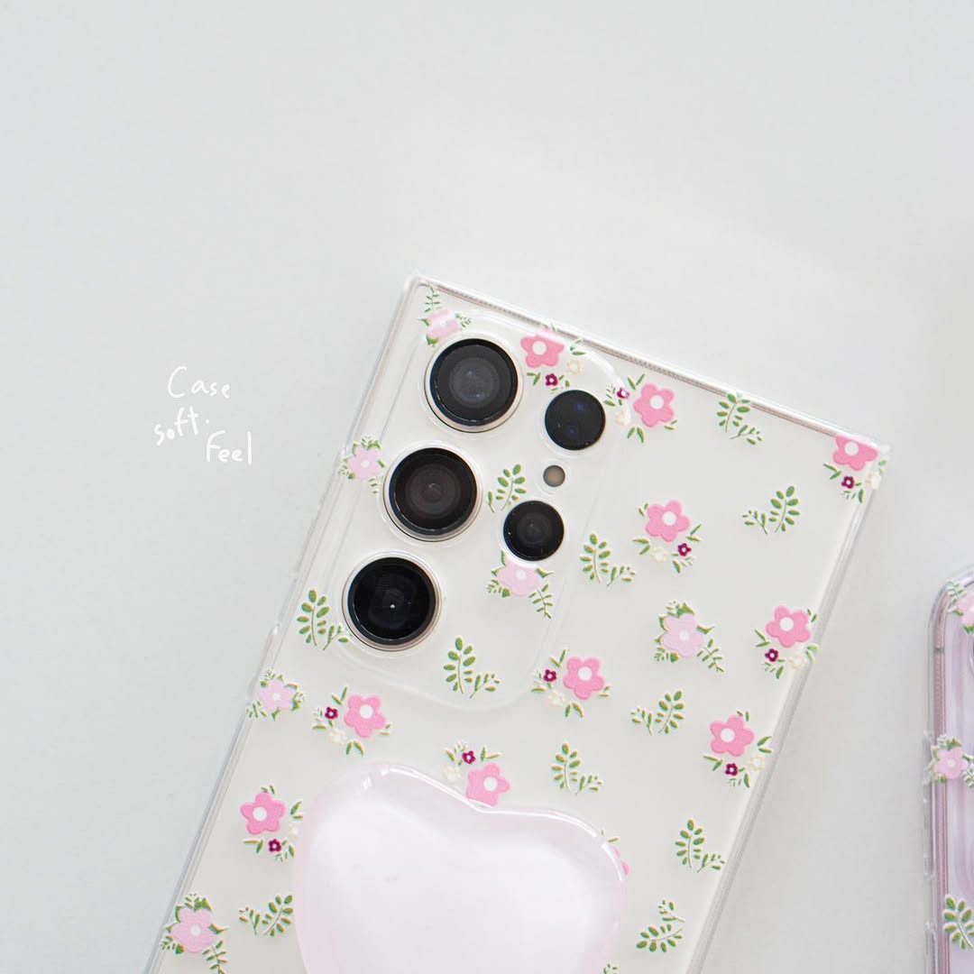 Blossom Case with Heart Pop Grip Case