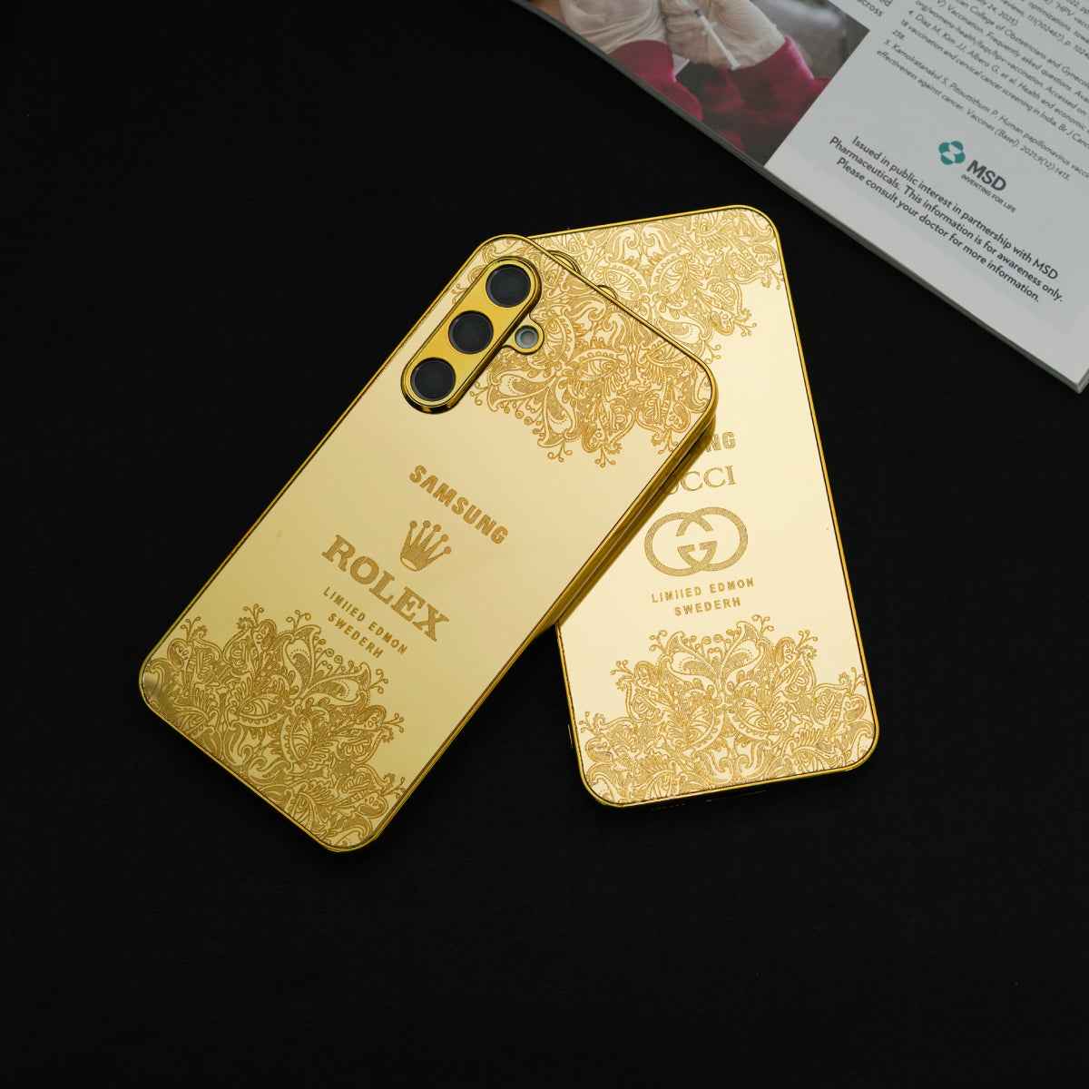 Galaxy S Series - Luxe Camera Protective Gold Plated Case