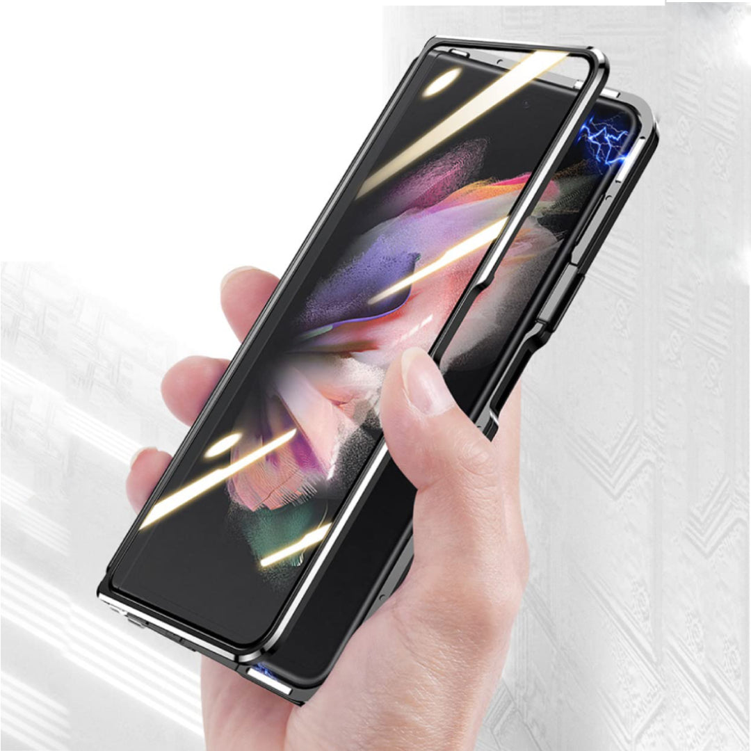 Galaxy Z Fold5 - Double Sided Magnetic Metal Frame Case