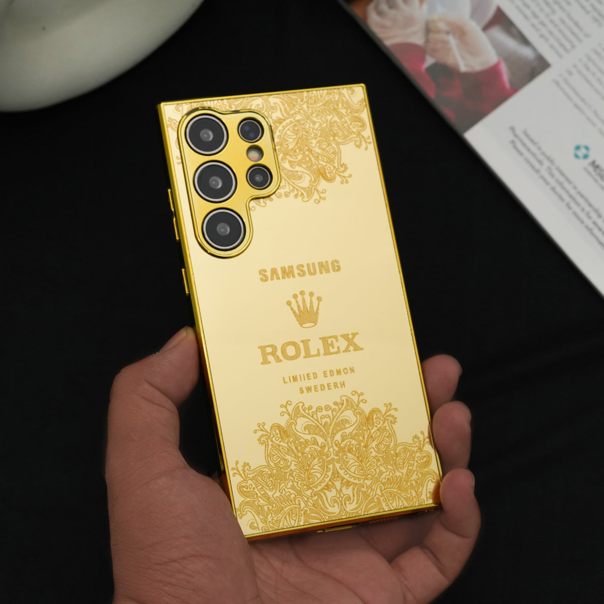 Galaxy S Series - Luxe Camera Protective Gold Plated Case