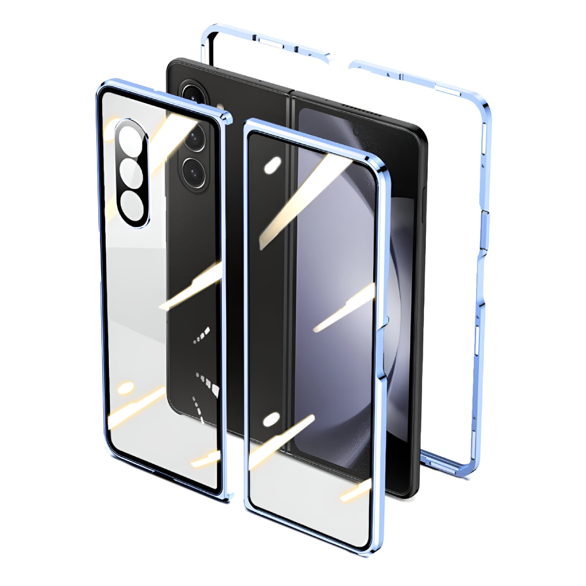 Galaxy Z Fold5 - Double Sided Magnetic Metal Frame Case