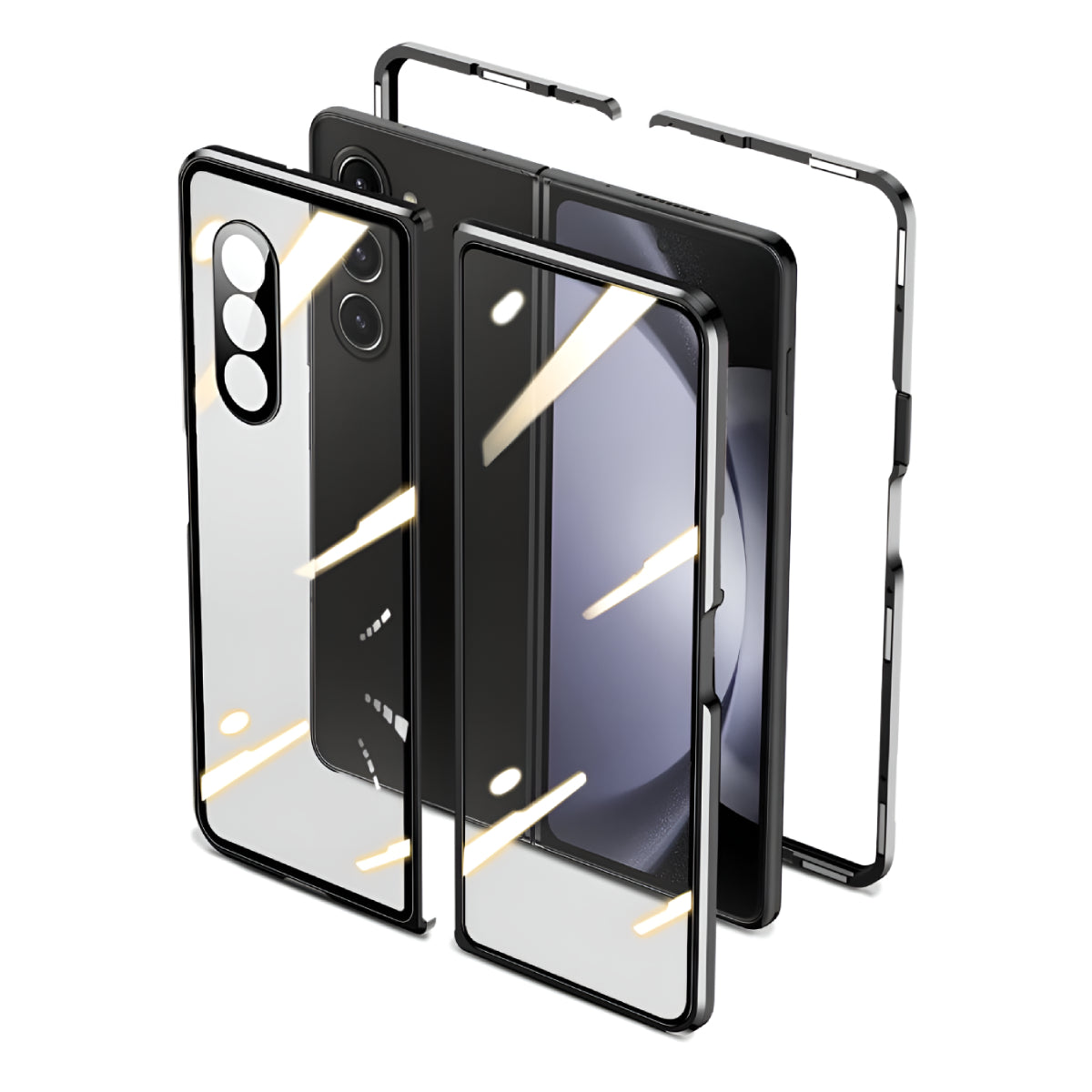 Galaxy Z Fold4 - Double Sided Magnetic Metal Frame Case