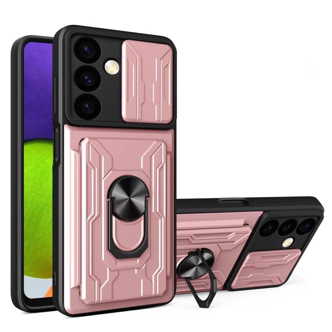 Galaxy S Series - Slide Lens Camera Cover & Card Holder Case