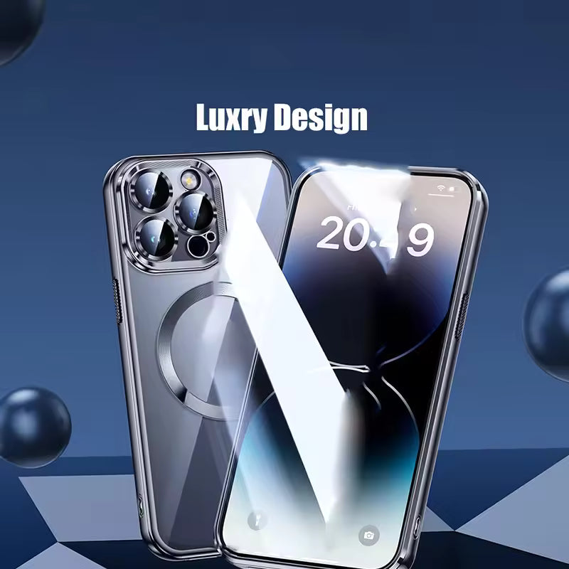 iPhone - Electroplating Glitter Transparent Magsafe Case