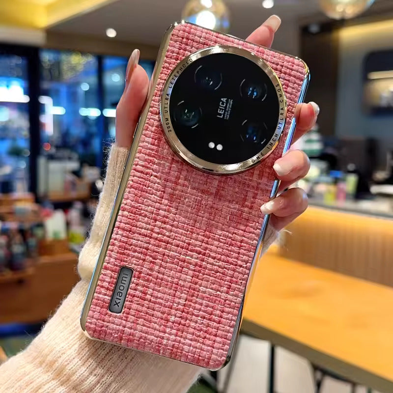 Retro Knitted Woven Fabric Case