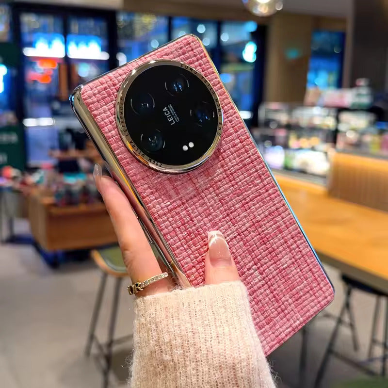 Retro Knitted Woven Fabric Case