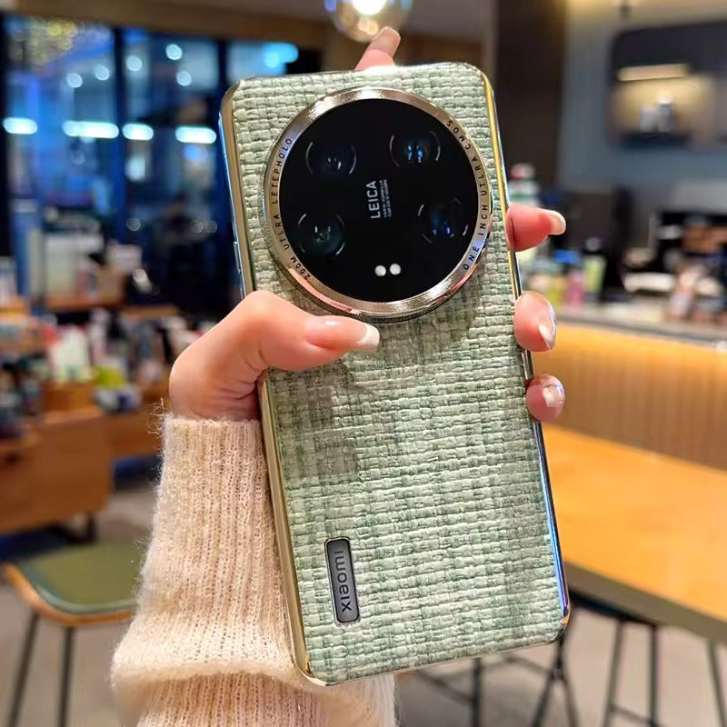 Retro Knitted Woven Fabric Case