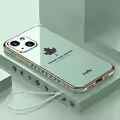 Electroplating Leaf Case With Lanyard - iPhone
