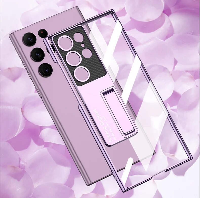 Galaxy S Series - Anti-Yellowing Transparent Kickstand Protective Case