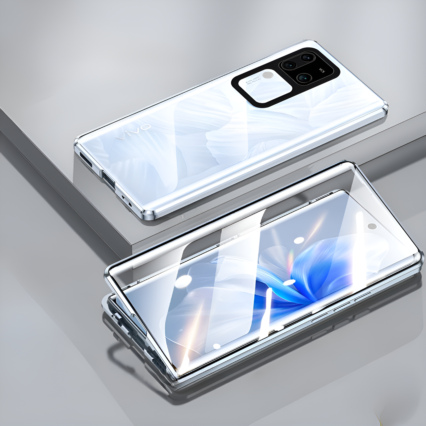 Vivo V30 Series Double Sided Magnetic Metal Frame Case