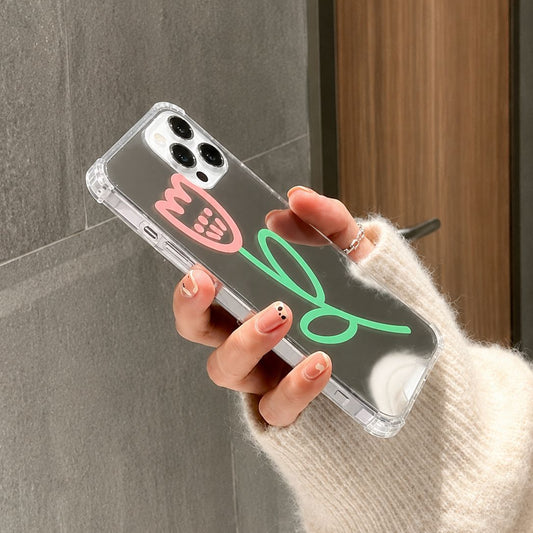 iPhone - Cute Tulip Mirror Silicone Case