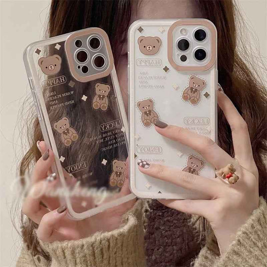 iPhone Series - Lovely Clear Brown Bear Case