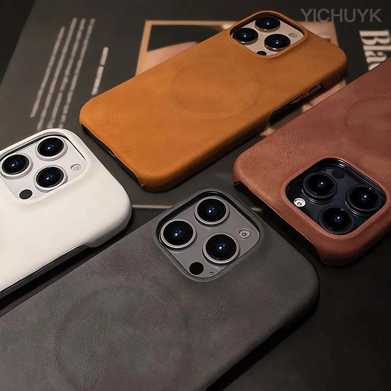 iPhone - LuxeSuede MagSafe Leather Case