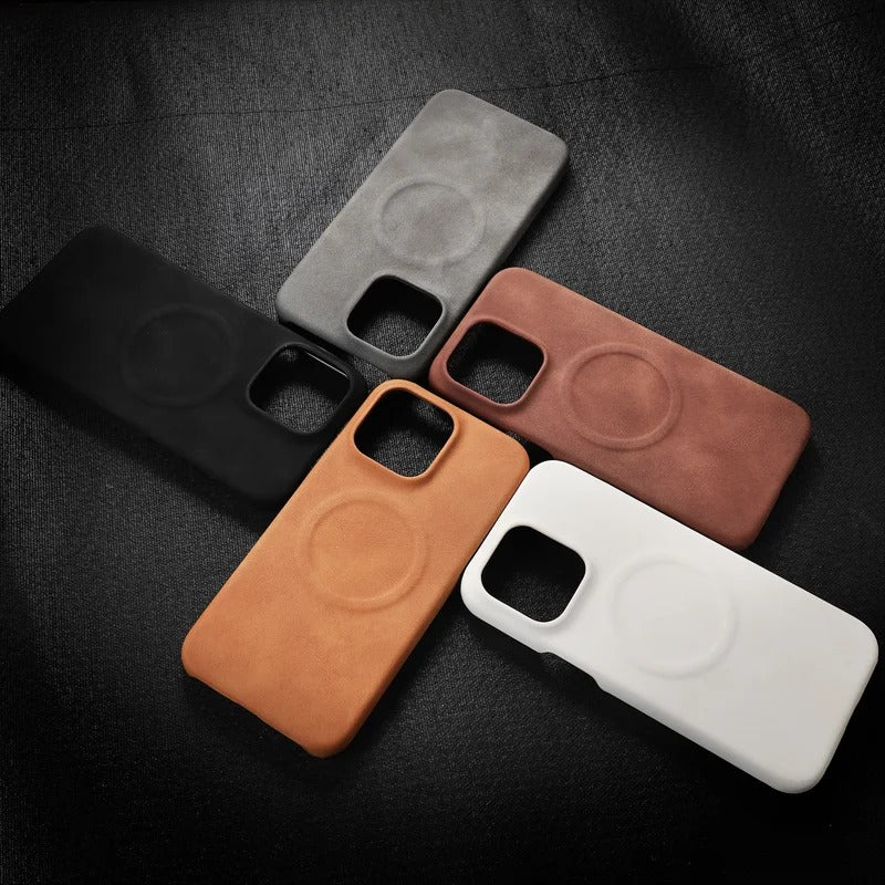 iPhone - LuxeSuede MagSafe Leather Case