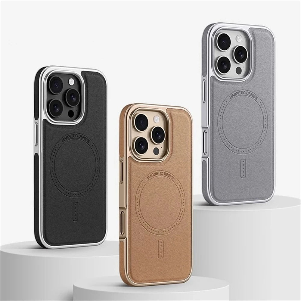 iPhone Series - LuxeFrame Leather Magnetic Case