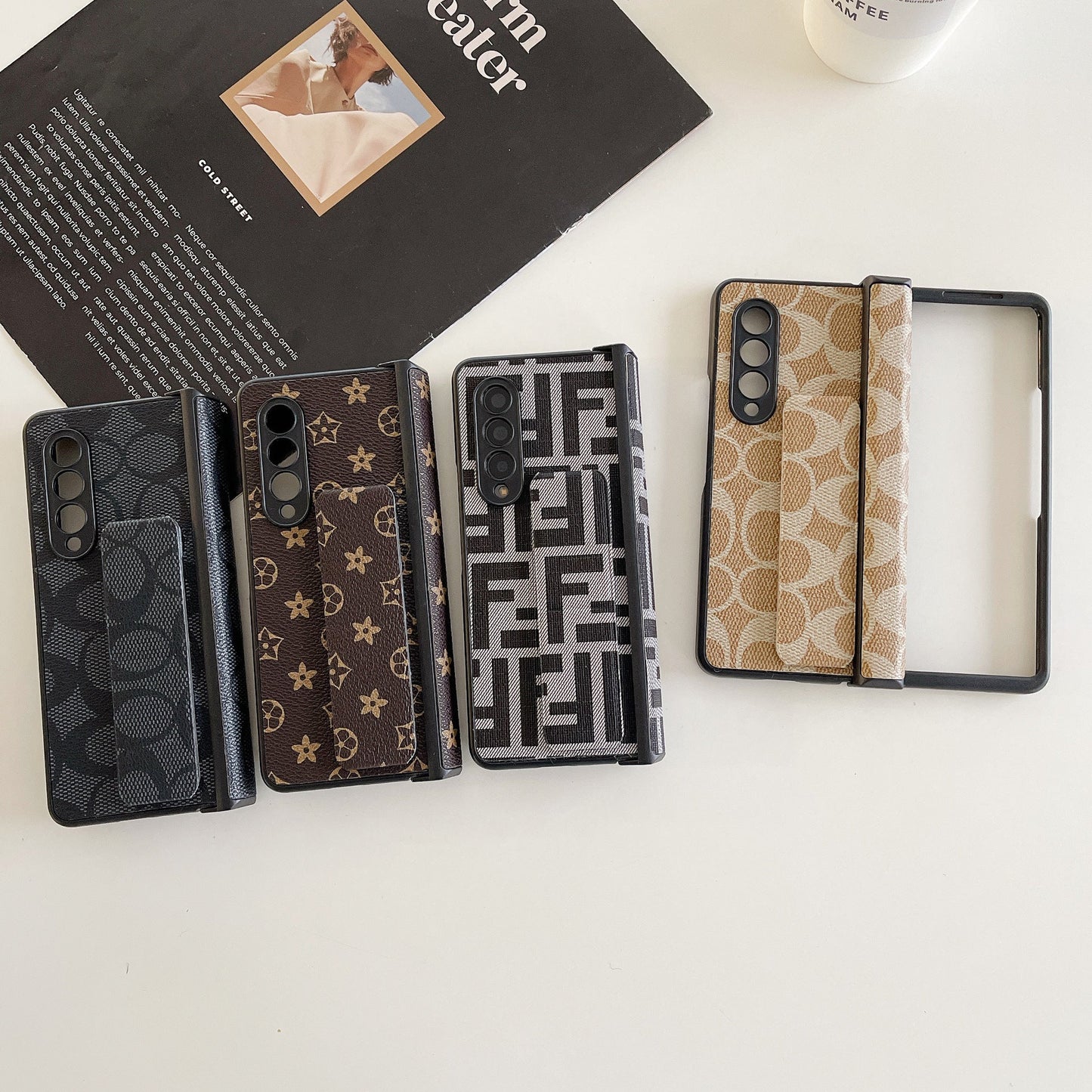 Galaxy Z Fold Series - Leather Wristband Case