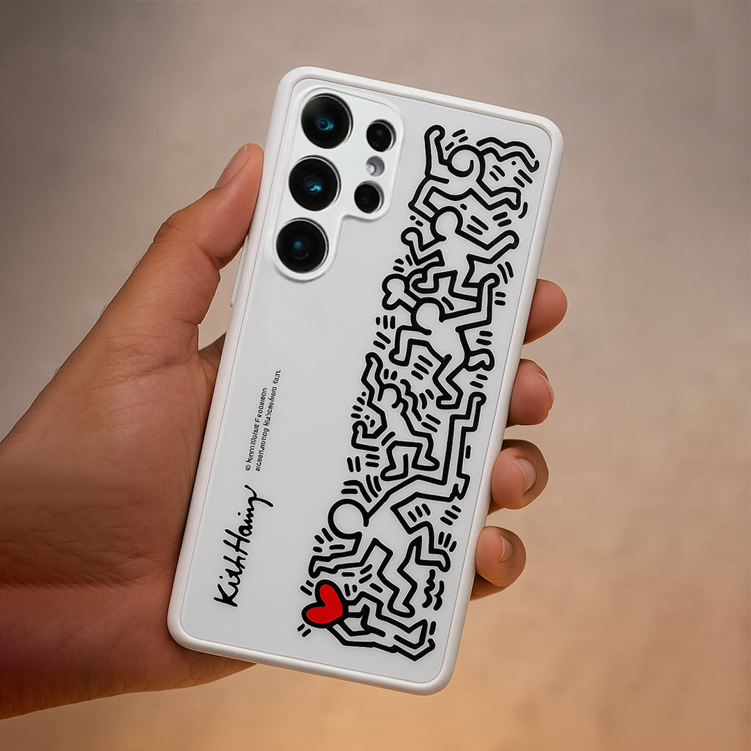 Galaxy S Series - Keith Haring Print Glass Case