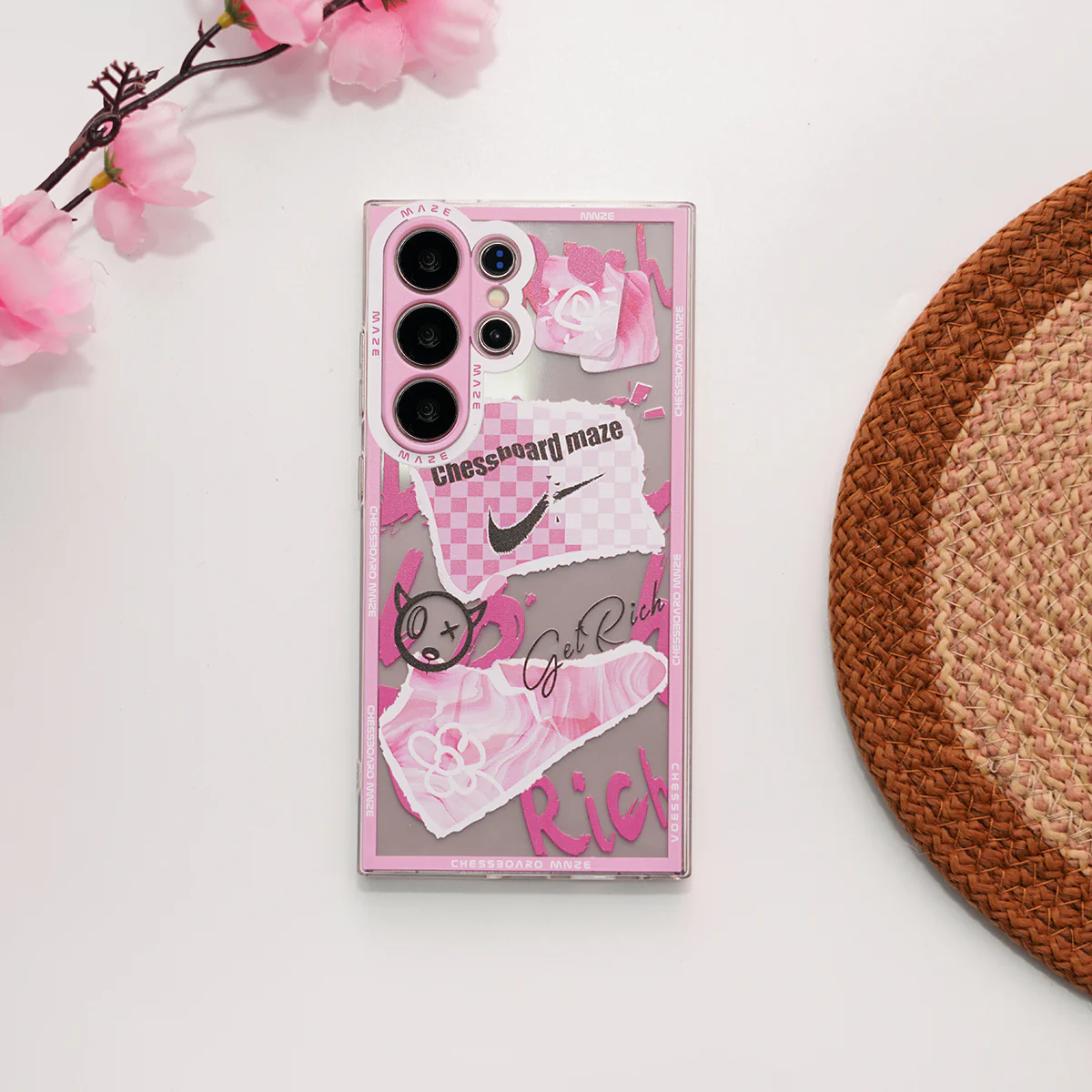 Pink Maze Street Art Case - Galaxy