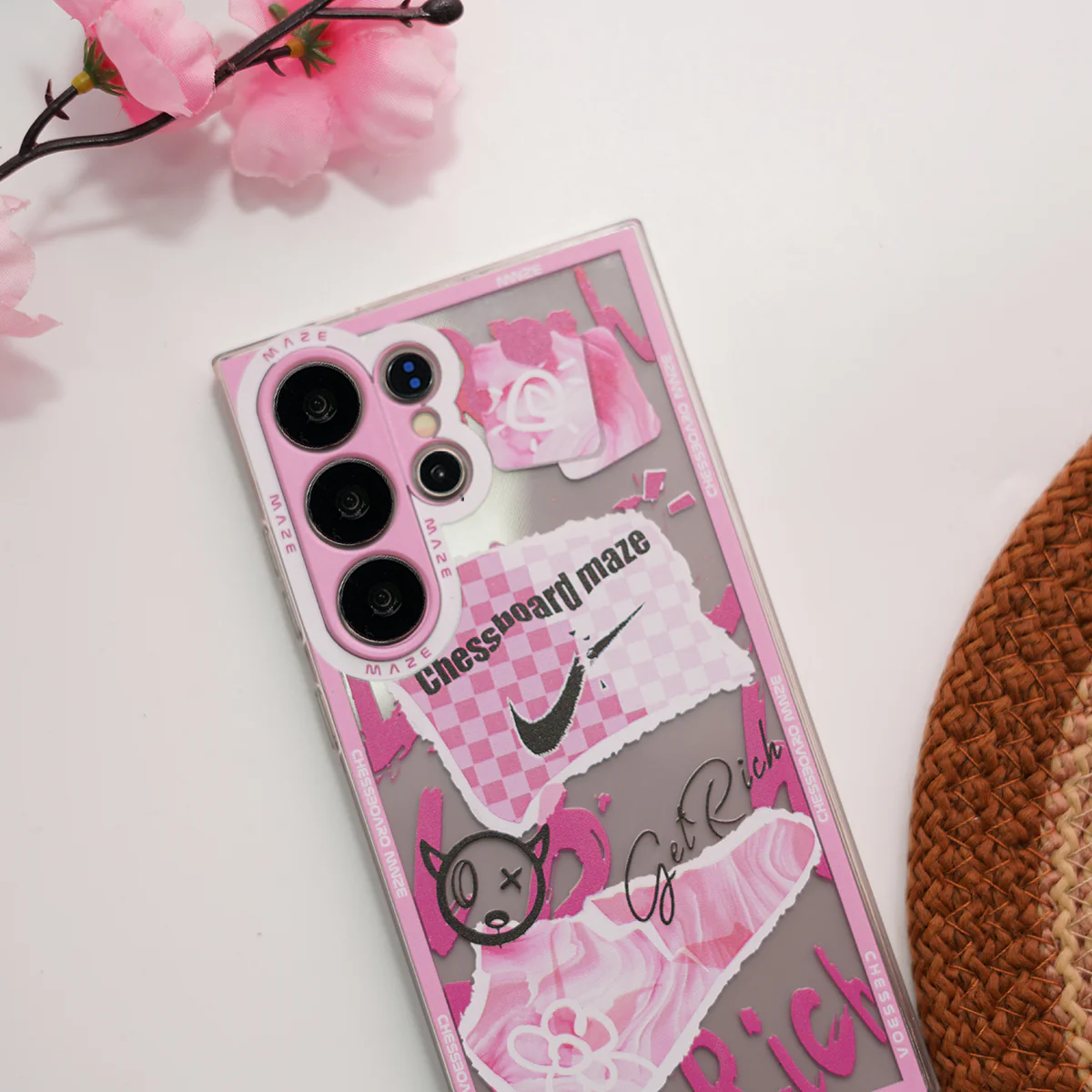 Pink Maze Street Art Case - Galaxy
