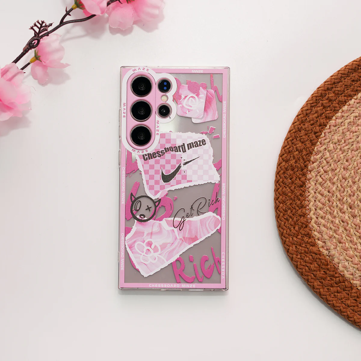 Pink Maze Street Art Case - Galaxy