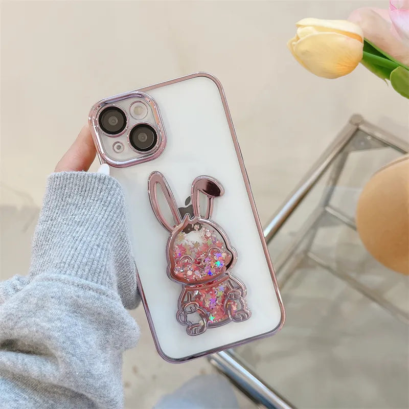 Rabbit Pattern Glitter Case