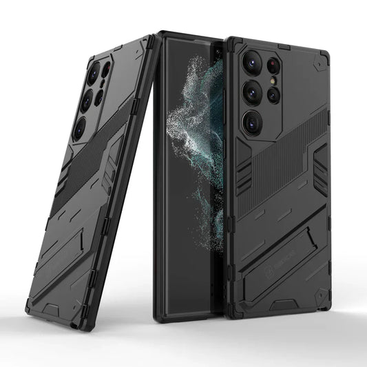 Galaxy S Series - Elegant Hard Armor Invisible Bracket Phone Case