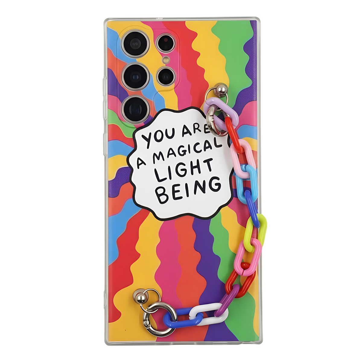 Rainbow Case with Chain Bracelet - Galaxy