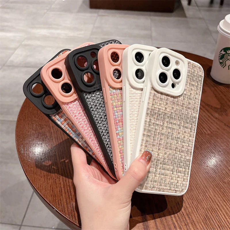 iPhone 14 Series -  Woven Pattern Phone Case