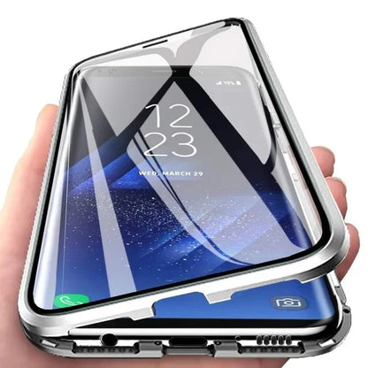 Galaxy S Series -  Dual Magnetic Metal Body Magsafe Glass Case