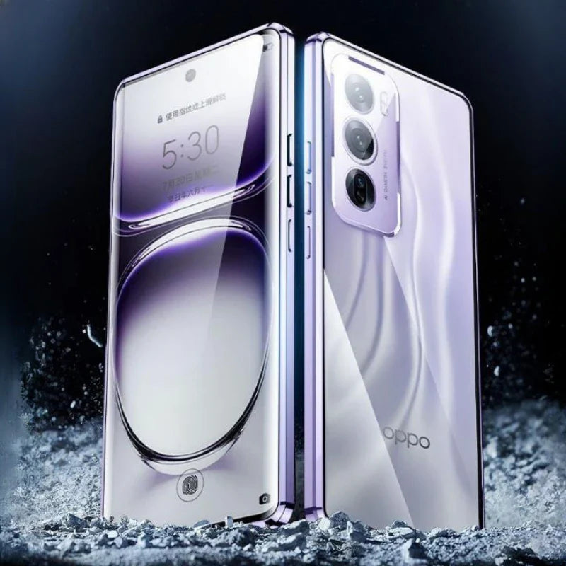 Oppo Reno12 Pro Double Sided Magnetic Metal Frame Case