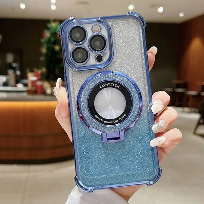 Gradient Glitter Grip Case - iPhone