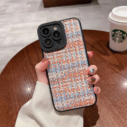 iPhone 14 Series -  Woven Pattern Phone Case