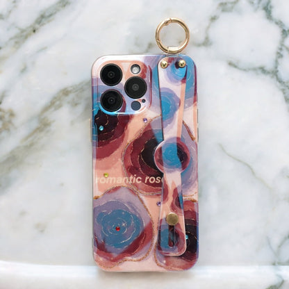 Purple Rose Wrist Strap Case
