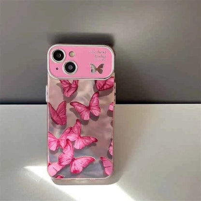 Pink Butterfly Case with Bracelet