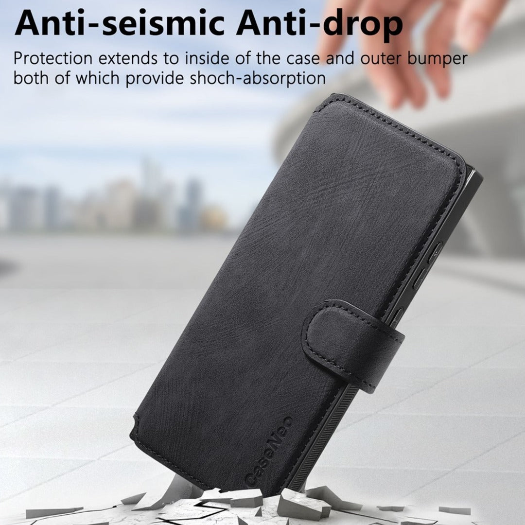 Galaxy S Series - Detachable Card Solt Wallet Leather Case