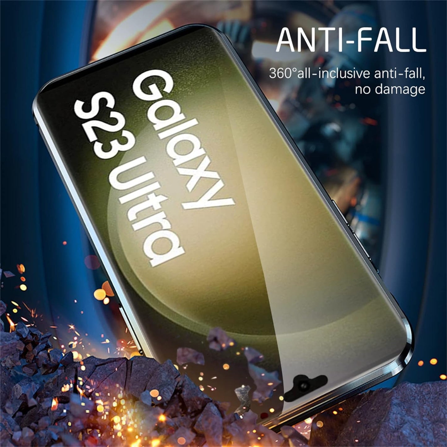 Galaxy S Series - 360° (Front+Back) Metal Body Protection Glass Case