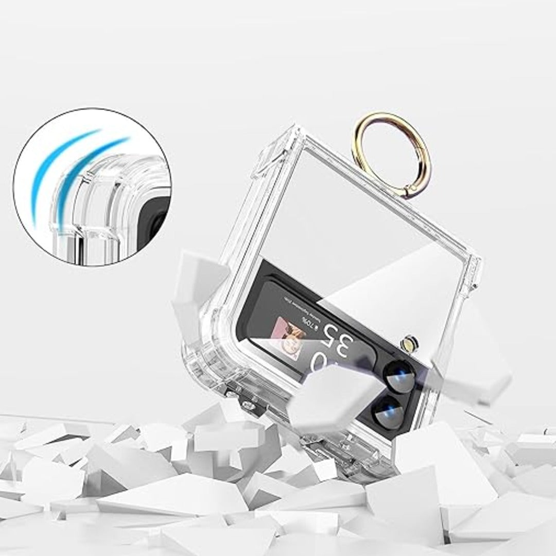 Crystal Clear Magsafe Metal Ring Holder Case