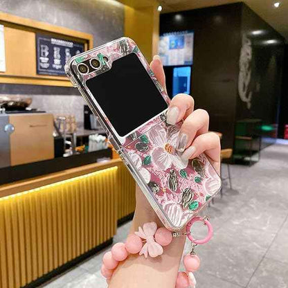Oil Painting Floral Case with Lanyard