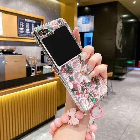 Oil Painting Floral Case with Lanyard