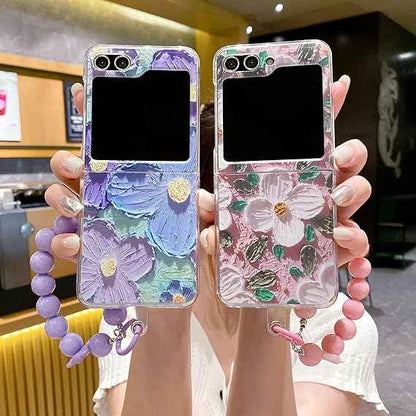 Oil Painting Floral Case with Lanyard