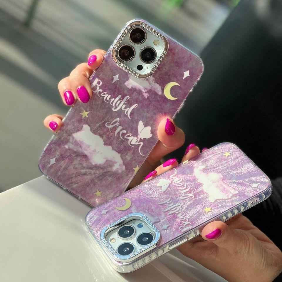 Cute Moon Purple Case - iPhone