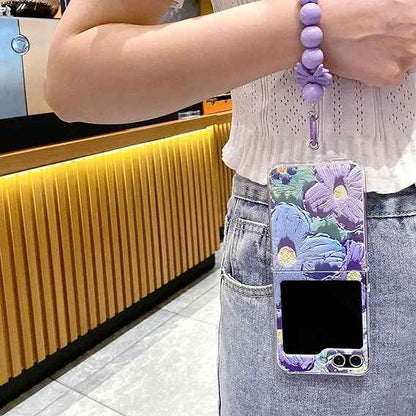 Oil Painting Floral Case with Lanyard