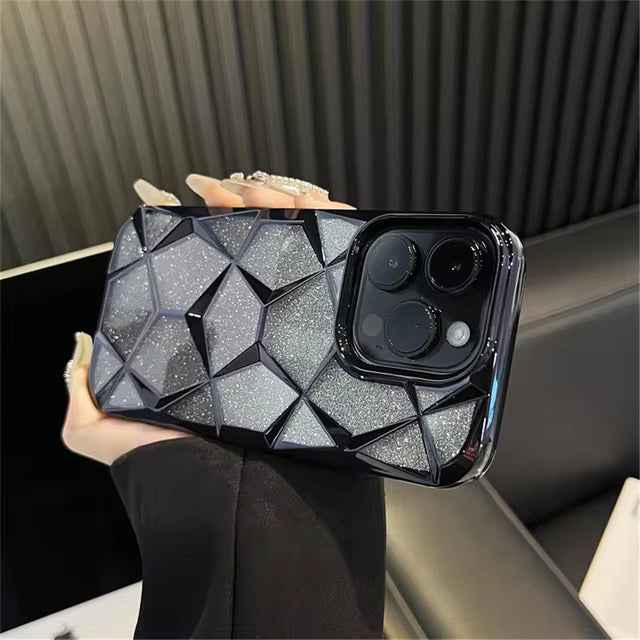 Gradient Glitter Geometrical Pattern Case