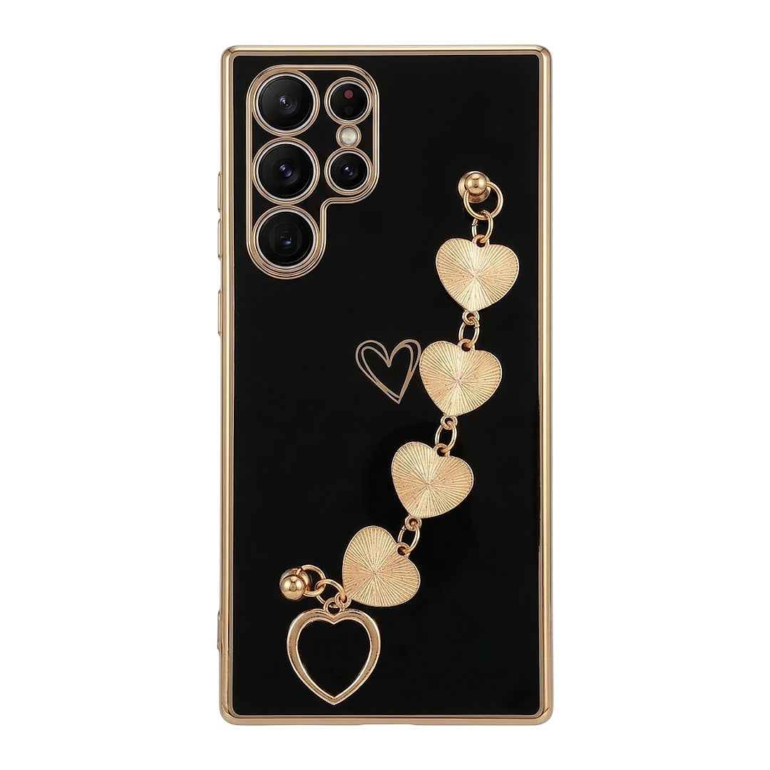 Heart Metal Bracelet Chain Case - Galaxy